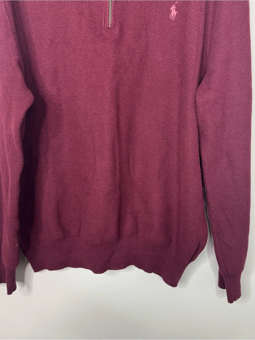 Polo Ralph Lauren Quarter-Zip Sweater Pima Cotton XL